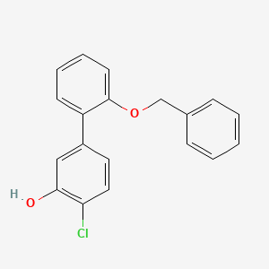 molecular formula C19H15ClO2 B6382227 5-(2-Benzyloxyphenyl)-2-chlorophenol CAS No. 1261897-38-4
