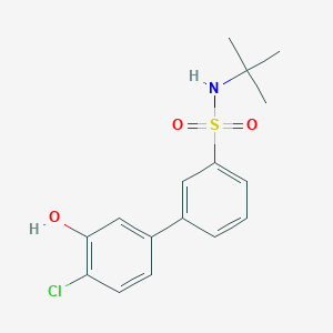 molecular formula C16H18ClNO3S B6382372 5-(3-t-Butylsulfamoylphenyl)-2-chlorophenol CAS No. 1261902-64-0