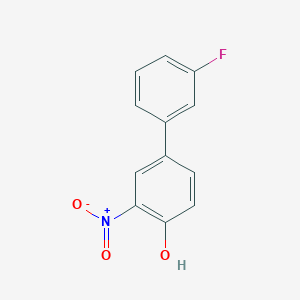 molecular formula C12H8FNO3 B6382510 4-(3-Fluorophenyl)-2-nitrophenol CAS No. 1261922-69-3