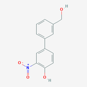 molecular formula C13H11NO4 B6382522 4-(3-Hydroxymethylphenyl)-2-nitrophenol CAS No. 1261973-90-3