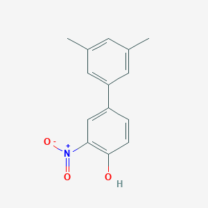 molecular formula C14H13NO3 B6382537 4-(3,5-Dimethylphenyl)-2-nitrophenol CAS No. 1261945-19-0