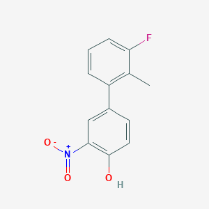molecular formula C13H10FNO3 B6382593 4-(3-Fluoro-2-methylphenyl)-2-nitrophenol CAS No. 1261956-64-2