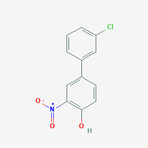 molecular formula C12H8ClNO3 B6382595 4-(3-Chlorophenyl)-2-nitrophenol CAS No. 1261945-54-3