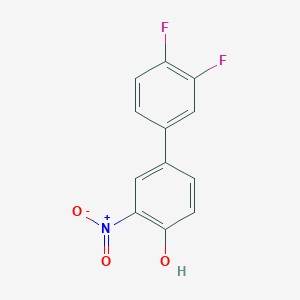 molecular formula C12H7F2NO3 B6382619 4-(3,4-Difluorophenyl)-2-nitrophenol CAS No. 1261909-09-4