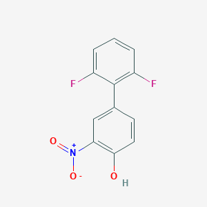 molecular formula C12H7F2NO3 B6382631 4-(2,6-Difluorophenyl)-2-nitrophenol CAS No. 1261909-17-4