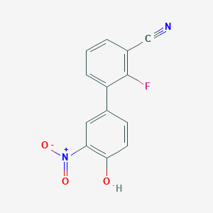 molecular formula C13H7FN2O3 B6382679 4-(3-Cyano-2-fluorophenyl)-2-nitrophenol CAS No. 1261957-43-0