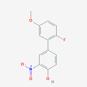 molecular formula C13H10FNO4 B6382720 4-(2-Fluoro-5-methoxyphenyl)-2-nitrophenol CAS No. 1261897-48-6