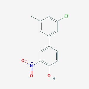molecular formula C13H10ClNO3 B6382760 4-(3-Chloro-5-methylphenyl)-2-nitrophenol CAS No. 1261956-71-1