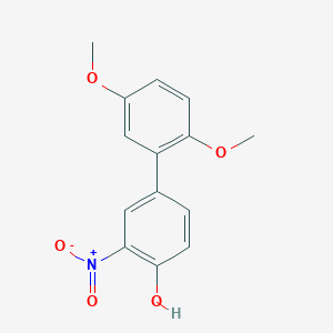 molecular formula C14H13NO5 B6382851 4-(2,5-Dimethoxyphenyl)-2-nitrophenol CAS No. 1261923-99-2