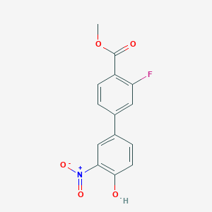 molecular formula C14H10FNO5 B6382936 MFCD18315981 CAS No. 1261924-28-0