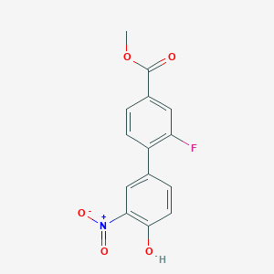 molecular formula C14H10FNO5 B6382956 MFCD18315979 CAS No. 1261957-79-2
