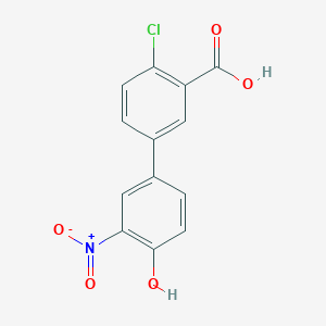 molecular formula C13H8ClNO5 B6383004 4-(3-Carboxy-4-chlorophenyl)-2-nitrophenol CAS No. 1261909-50-5