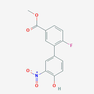 molecular formula C14H10FNO5 B6383031 MFCD18315980 CAS No. 1261888-66-7