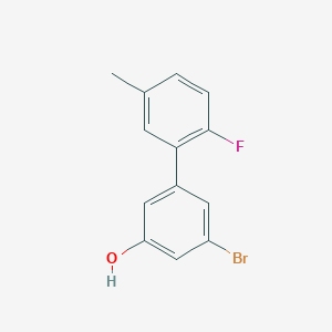 molecular formula C13H10BrFO B6383218 3-Bromo-5-(2-fluoro-5-methylphenyl)phenol CAS No. 1262003-47-3