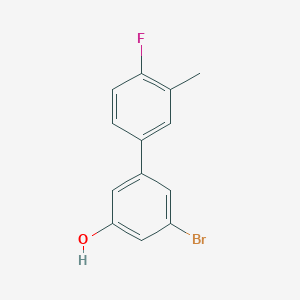 molecular formula C13H10BrFO B6383220 3-Bromo-5-(4-fluoro-3-methylphenyl)phenol CAS No. 1261929-72-9