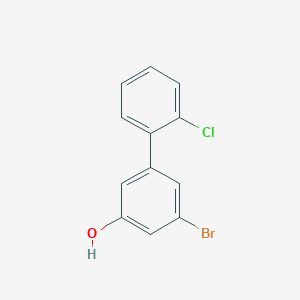 molecular formula C12H8BrClO B6383261 3-Bromo-5-(2-chlorophenyl)phenol CAS No. 1261991-83-6