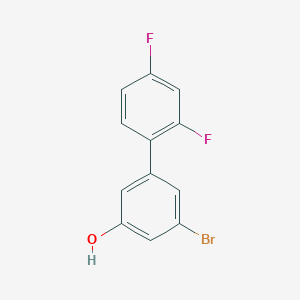 molecular formula C12H7BrF2O B6383314 3-Bromo-5-(2,4-difluorophenyl)phenol CAS No. 1261976-05-9
