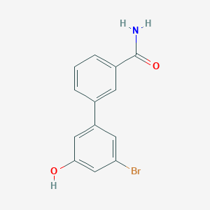 molecular formula C13H10BrNO2 B6383343 5-(3-Aminocarbonylphenyl)-3-bromophenol CAS No. 1261925-30-7