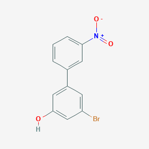 molecular formula C12H8BrNO3 B6383374 3-Bromo-5-(3-nitrophenyl)phenol CAS No. 1261964-28-6