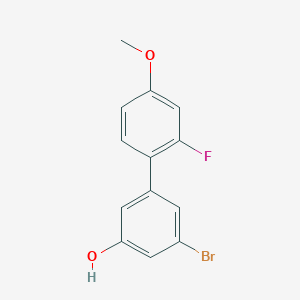 molecular formula C13H10BrFO2 B6383403 3-Bromo-5-(2-fluoro-4-methoxyphenyl)phenol CAS No. 1261970-46-0