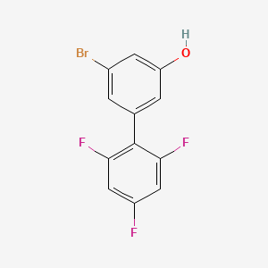 molecular formula C12H6BrF3O B6383454 3-Bromo-5-(2,4,6-trifluorophenyl)phenol CAS No. 1261925-65-8