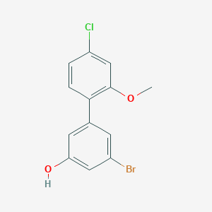 molecular formula C13H10BrClO2 B6383546 3-Bromo-5-(4-chloro-2-methoxyphenyl)phenol CAS No. 1261989-57-4