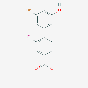 molecular formula C14H10BrFO3 B6383569 MFCD18316139 CAS No. 1261930-19-1