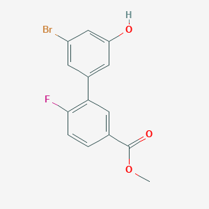 molecular formula C14H10BrFO3 B6383610 MFCD18316140 CAS No. 1262003-98-4