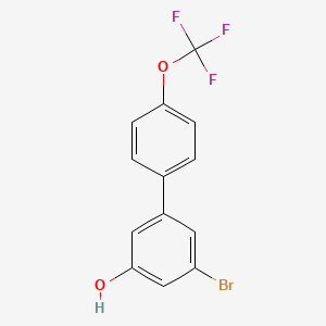 molecular formula C13H8BrF3O2 B6383628 3-Bromo-5-(4-trifluoromethoxyphenyl)phenol CAS No. 1261951-90-9
