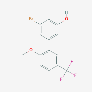 molecular formula C14H10BrF3O2 B6383679 3-Bromo-5-(2-methoxy-5-trifluoromethylphenyl)phenol CAS No. 1261948-12-2