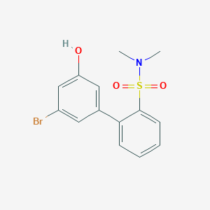 molecular formula C14H14BrNO3S B6383707 3-Bromo-5-(2-N,N-dimethylsulfamoylphenyl)phenol CAS No. 1261926-17-3