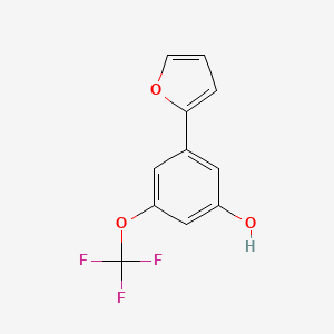 molecular formula C11H7F3O3 B6383750 3-(Furan-2-yl)-5-(trifluoromethoxy)phenol CAS No. 1261926-31-1