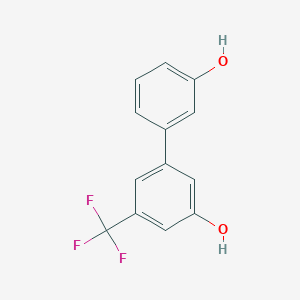 molecular formula C13H9F3O2 B6383803 5-(3-Hydroxyphenyl)-3-trifluoromethylphenol CAS No. 1261919-59-8