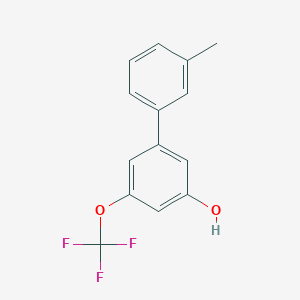 molecular formula C14H11F3O2 B6383806 5-(3-Methylphenyl)-3-trifluoromethoxyphenol CAS No. 1261889-01-3