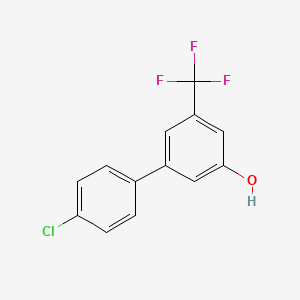 molecular formula C13H8ClF3O B6384140 MFCD18316265 CAS No. 1261948-98-4