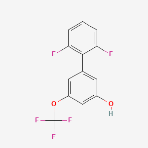 molecular formula C13H7F5O2 B6384189 5-(2,6-Difluorophenyl)-3-trifluoromethoxyphenol CAS No. 1261952-31-1