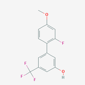 molecular formula C14H10F4O2 B6384323 5-(2-Fluoro-4-methoxyphenyl)-3-trifluoromethylphenol CAS No. 1262004-03-4