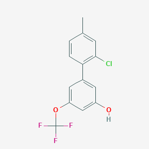 molecular formula C14H10ClF3O2 B6384372 MFCD18316324 CAS No. 1261889-12-6