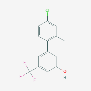 molecular formula C14H10ClF3O B6384405 MFCD18316331 CAS No. 1262003-69-9