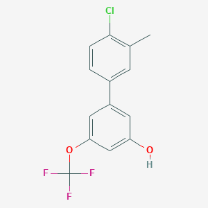 molecular formula C14H10ClF3O2 B6384415 MFCD18316334 CAS No. 1261984-37-5