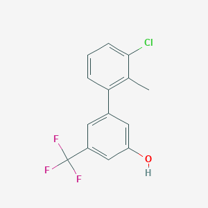 molecular formula C14H10ClF3O B6384421 MFCD18316325 CAS No. 1261978-65-7