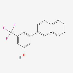 molecular formula C17H11F3O B6384427 3-(Naphthalen-2-yl)-5-(trifluoromethyl)phenol CAS No. 1261921-00-9