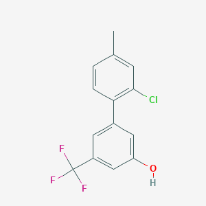 molecular formula C14H10ClF3O B6384439 MFCD18316323 CAS No. 1261920-93-7