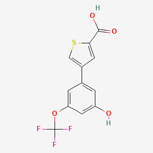 molecular formula C12H7F3O4S B6384495 MFCD18316338 CAS No. 1261933-58-7