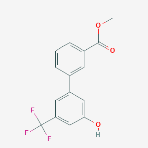 molecular formula C15H11F3O3 B6384496 MFCD18316355 CAS No. 1262004-06-7