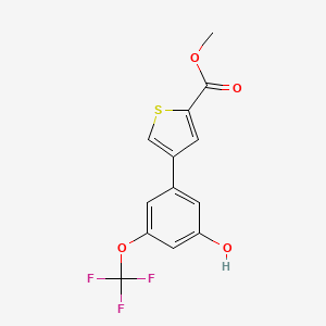 molecular formula C13H9F3O4S B6384609 MFCD18316382 CAS No. 1261921-58-7