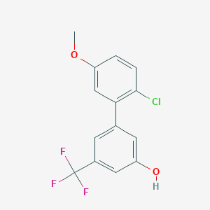 molecular formula C14H10ClF3O2 B6384621 MFCD18316383 CAS No. 1261921-66-7