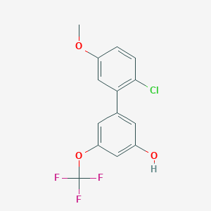 molecular formula C14H10ClF3O3 B6384637 MFCD18316384 CAS No. 1261990-52-6