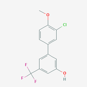 molecular formula C14H10ClF3O2 B6384640 MFCD18316385 CAS No. 1262004-31-8