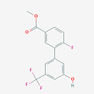 molecular formula C15H10F4O3 B6384763 MFCD18316417 CAS No. 1261990-94-6